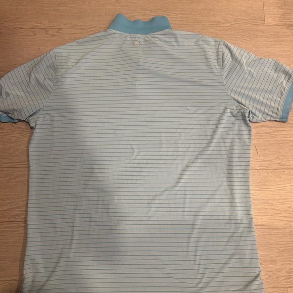 Peter Millar Striped Blue and White Polo Shirt - Picture 3 of 3